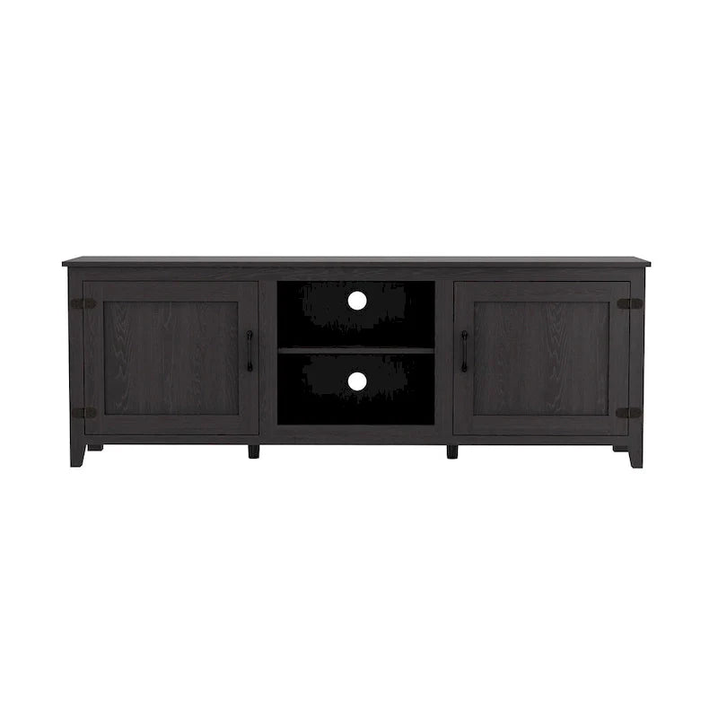 Versatile Industrial TV Stand with 2 Cabinets and 4 Shelves for Living Rooms, Bedrooms, and Playrooms - Image 4