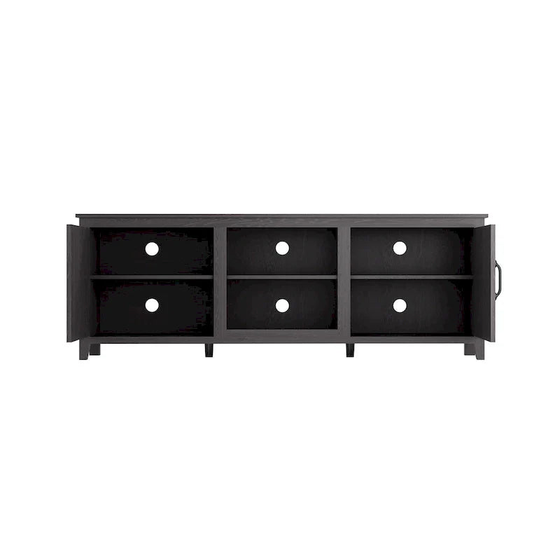 Versatile Industrial TV Stand with 2 Cabinets and 4 Shelves for Living Rooms, Bedrooms, and Playrooms - Image 9