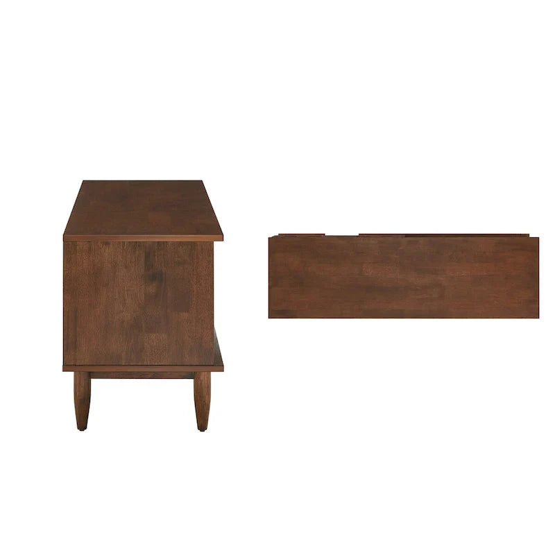 Bardolino 59-Inch Mid-Century Wood TV Stand with 2 Drawers - Image 3