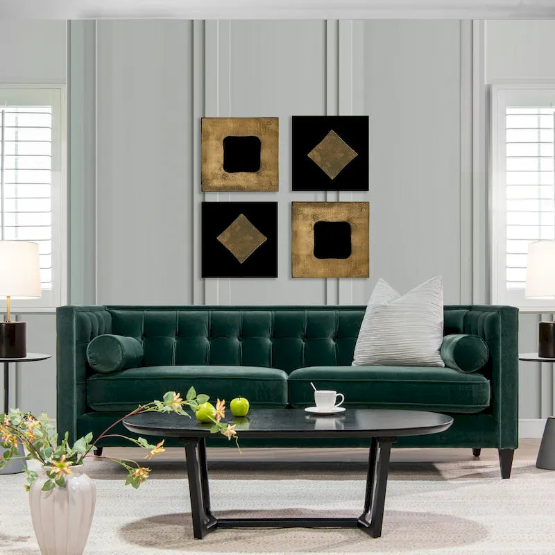 Jack 84 Mid-Century Modern Tuxedo Sofa with Decorative Bolster Pillows - Image 9