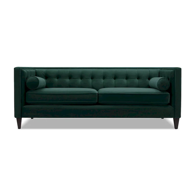 Jack 84 Mid-Century Modern Tuxedo Sofa with Decorative Bolster Pillows - Image 10