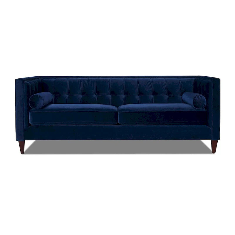 Jack 84 Mid-Century Modern Tuxedo Sofa with Decorative Bolster Pillows - Image 19