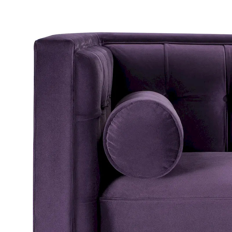 Jack 84 Mid-Century Modern Tuxedo Sofa with Decorative Bolster Pillows - Image 32