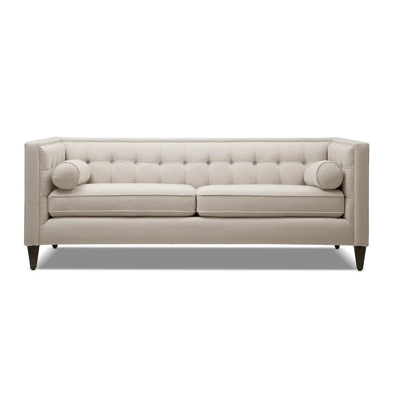 Jack 84 Mid-Century Modern Tuxedo Sofa with Decorative Bolster Pillows - Image 35