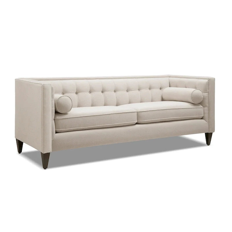Jack 84 Mid-Century Modern Tuxedo Sofa with Decorative Bolster Pillows - Image 38
