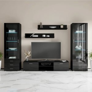 Contemporary Wall Unit Entertainment Center
