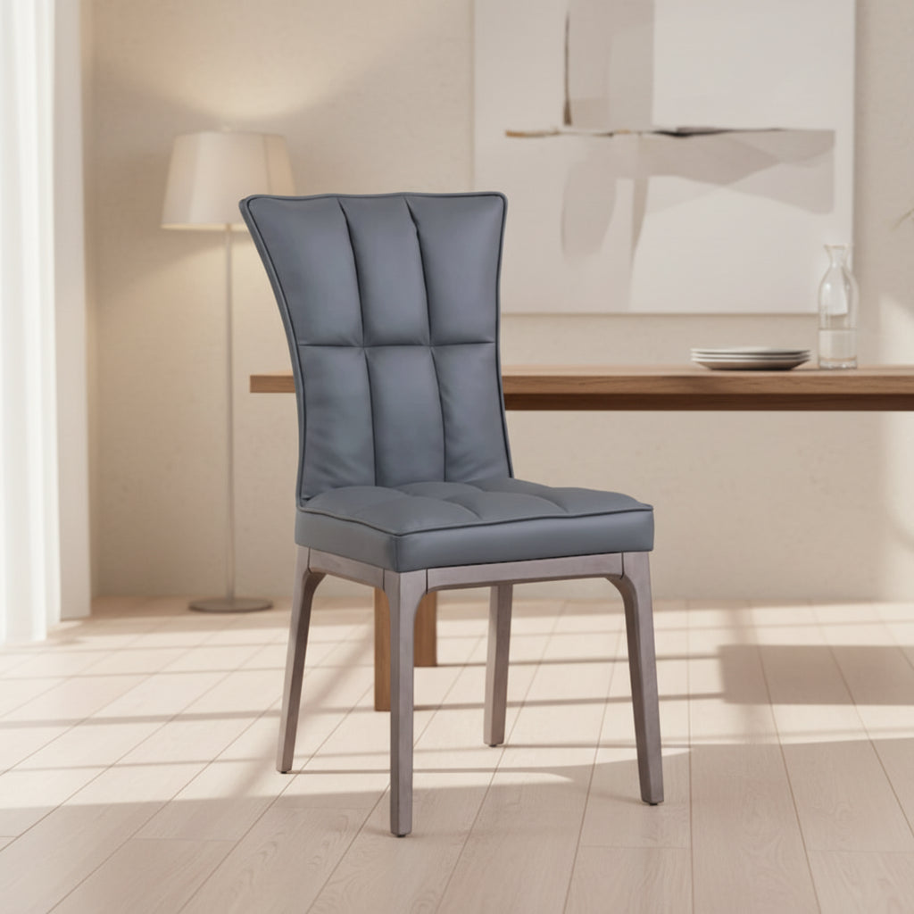 Set of 2 Contemporary Tufted Side Chairs with Sturdy Solid Wood Frame - Image 3