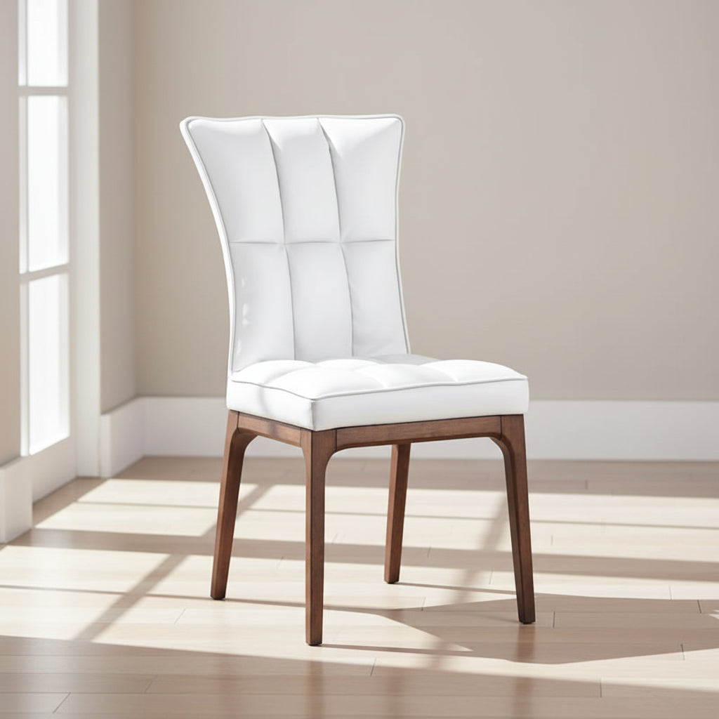 Set of 2 Contemporary Tufted Side Chairs with Sturdy Solid Wood Frame - Image 4