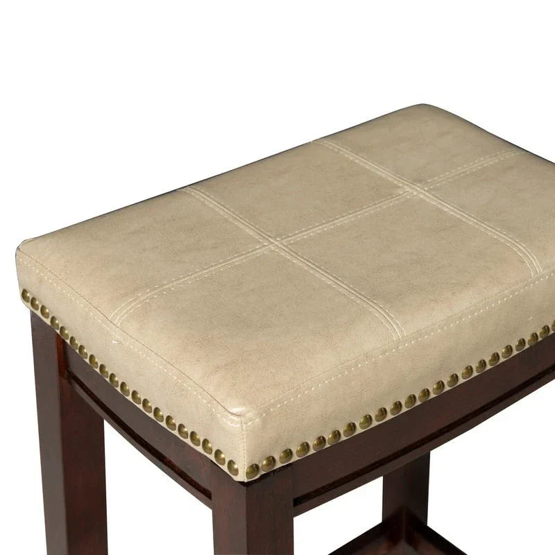 Linon Willamette Backless Saddle-Seat Counter Stool - Image 5
