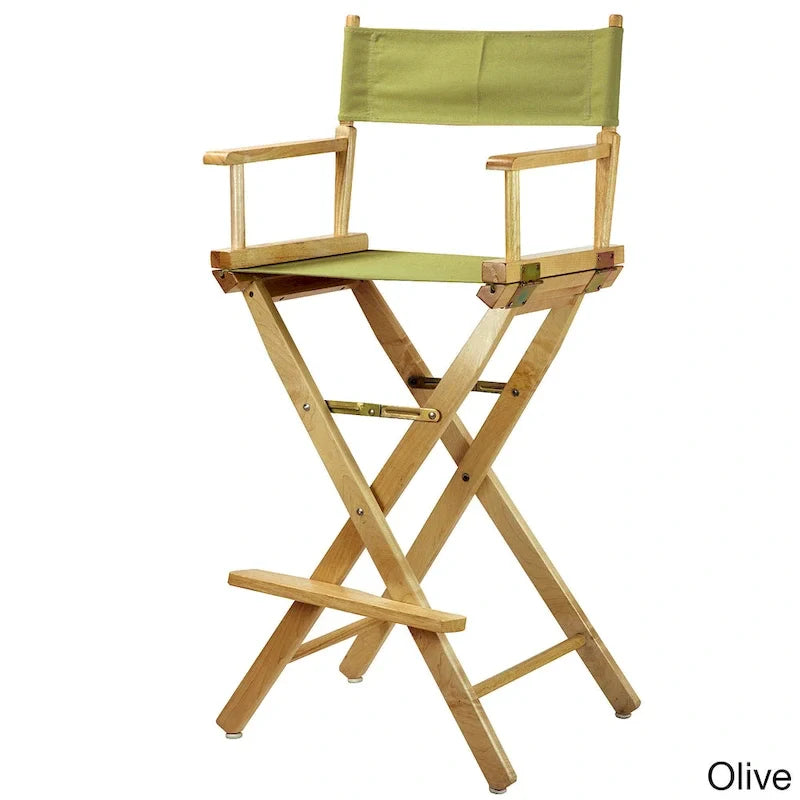 30-Inch Director's Chair with Natural Frame - Image 6