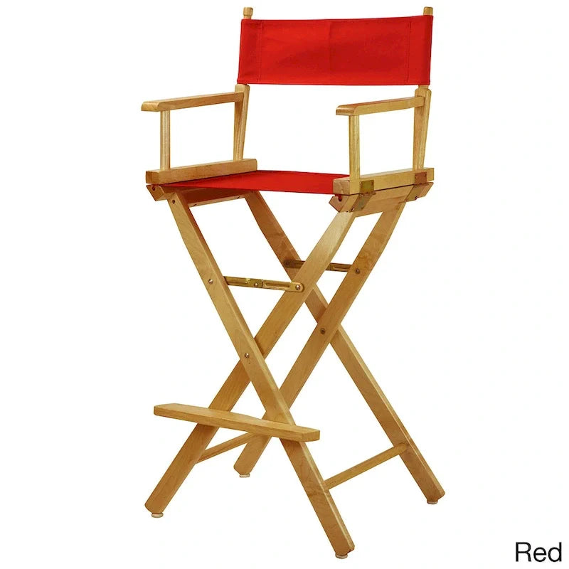 30-Inch Director's Chair with Natural Frame - Image 7