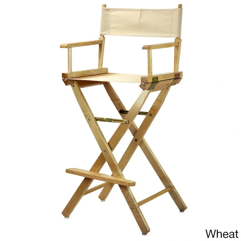 30-Inch Director's Chair with Natural Frame - Image 8