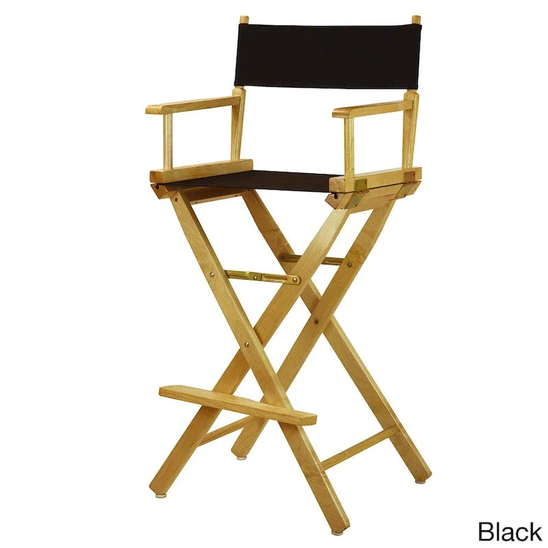 30-Inch Director's Chair with Natural Frame - Image 11