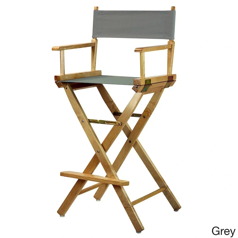 30-Inch Director's Chair with Natural Frame - Image 13