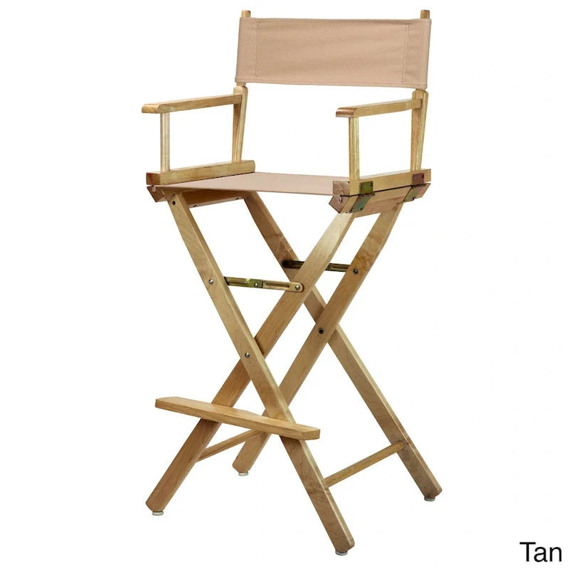 30-Inch Director's Chair with Natural Frame - Image 15