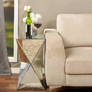 Rebecca Modern Multi-Angle Mirrored Side Table