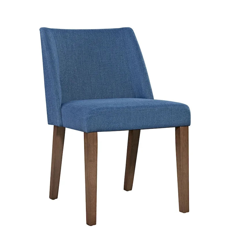 2-Piece Space-Saving Dining Chair Set with Walnut Frame and Linen Upholstery - Available in Multiple Colors - Image 5