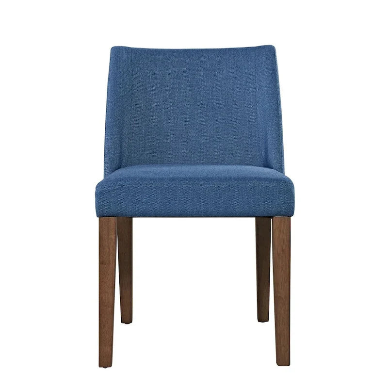2-Piece Space-Saving Dining Chair Set with Walnut Frame and Linen Upholstery - Available in Multiple Colors - Image 6