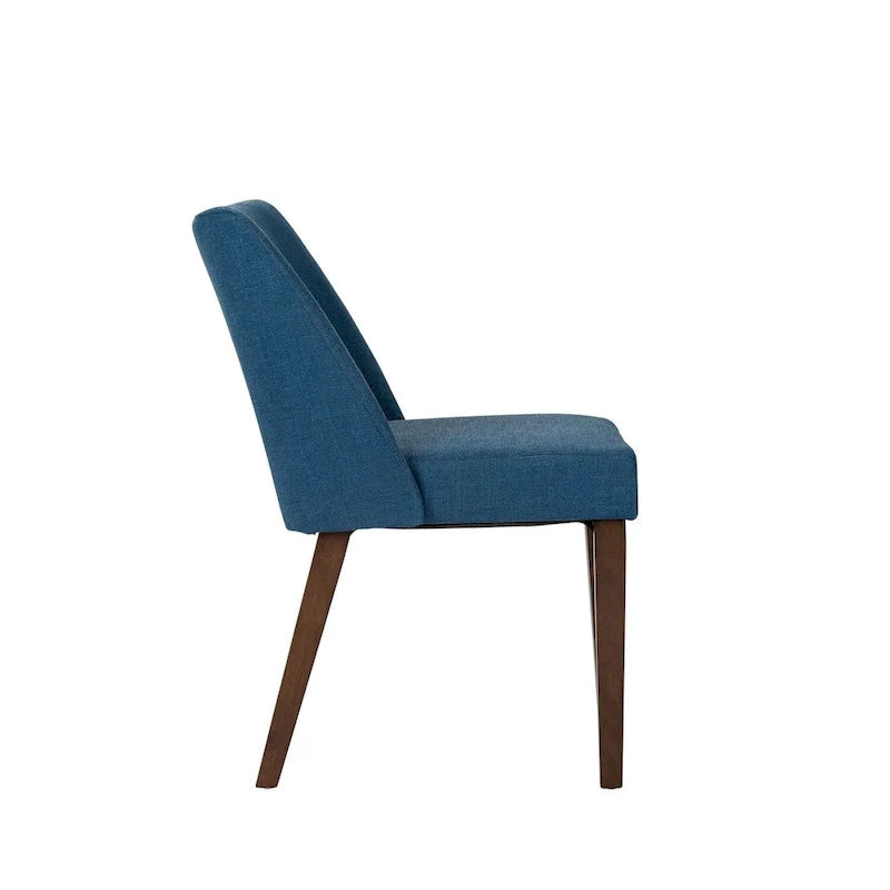2-Piece Space-Saving Dining Chair Set with Walnut Frame and Linen Upholstery - Available in Multiple Colors - Image 8