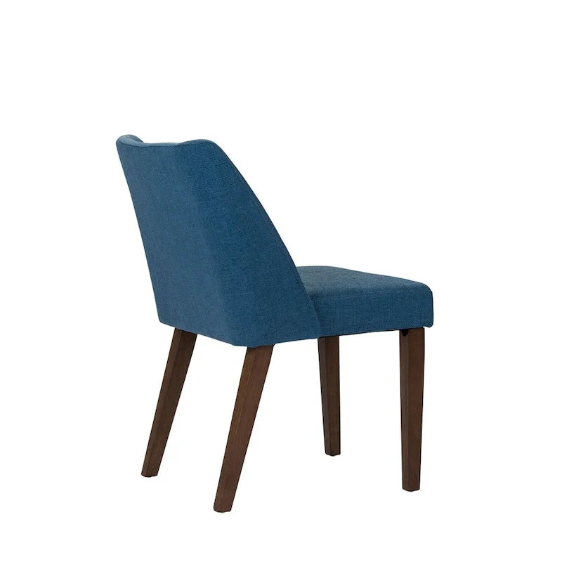 2-Piece Space-Saving Dining Chair Set with Walnut Frame and Linen Upholstery - Available in Multiple Colors - Image 9