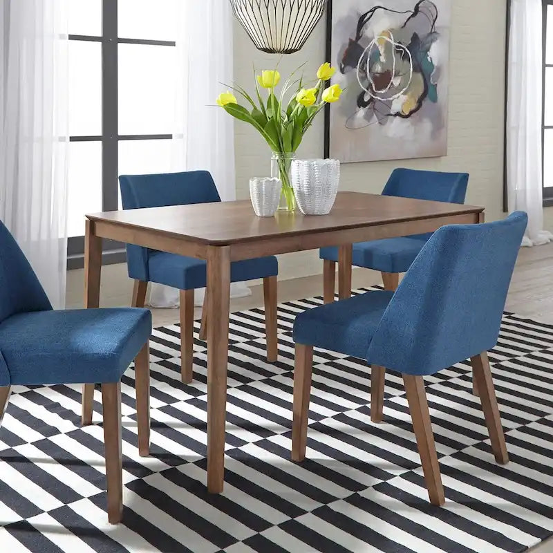 2-Piece Space-Saving Dining Chair Set with Walnut Frame and Linen Upholstery - Available in Multiple Colors - Image 13