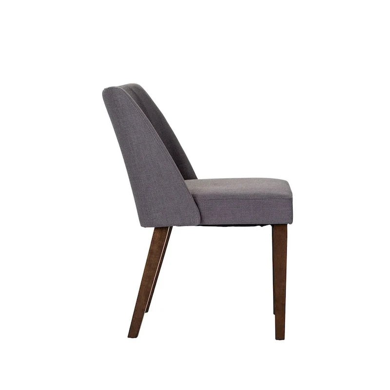 2-Piece Space-Saving Dining Chair Set with Walnut Frame and Linen Upholstery - Available in Multiple Colors - Image 21