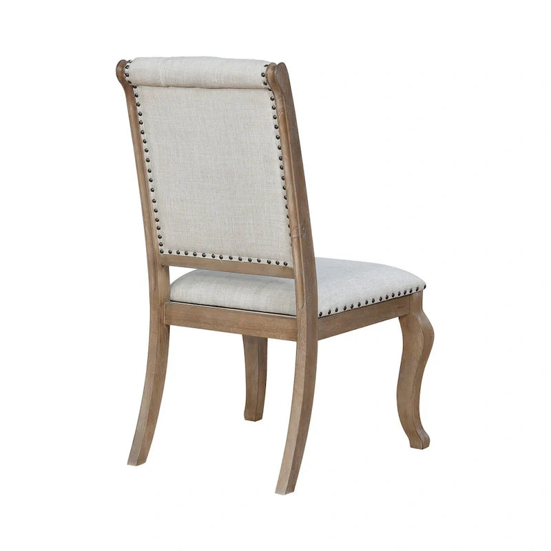 Fremont 9-Piece Dining Set in Brown and Cream with Removable Leaf - Image 5