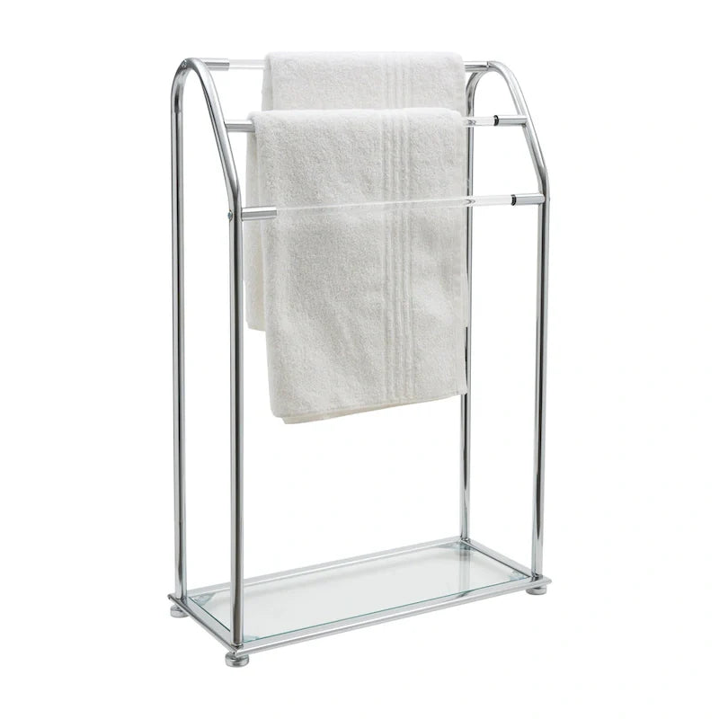 Freestanding Acrylic Towel Rack by Organize It All - Dimensions: 22.75 x 9.87 x 34.12 inches - Image 2