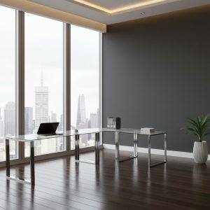 Modern L-Shaped Computer Desk Set (3-Piece)