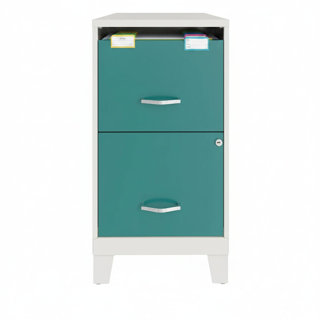 Space Solutions 18D Vertical File Cabinet with 2 Drawers, Accessory Drawer, and Legs - Image 3